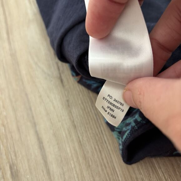 Patagonia Dress Womens Size Medium A Forest Navy Jersey Dress Cross Back NWT - Picture 8 of 8